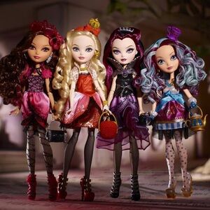 Monster High Dolls with Red, Purple, and Blue Accents